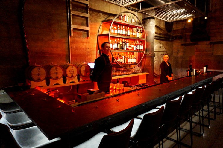 The downstairs izakaya bar in Industry's former boiler room.